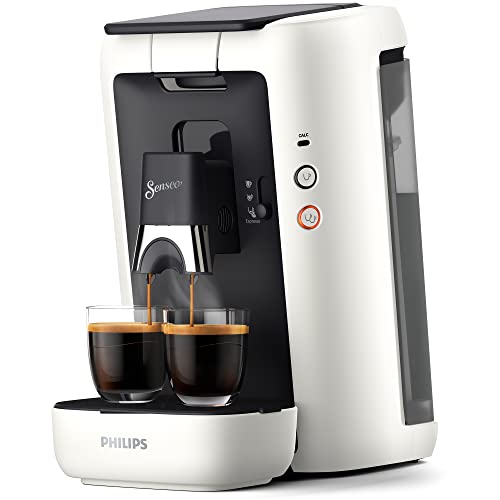 Philips Senseo Maestro Kaffeepadmaschine mit Kaffeestärkewahl und Memo-Funktion, Grünes Produkt, Farbe: Weiß