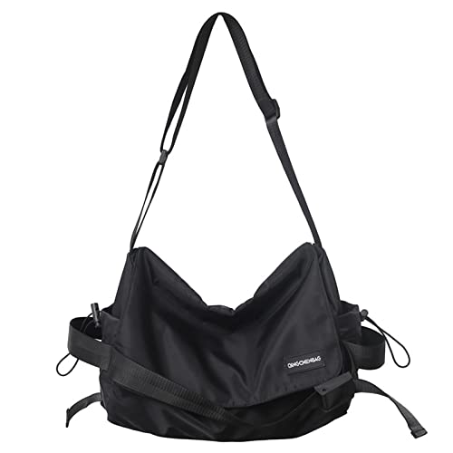 Sports Gym Sling Bag Weekender-Taschen for Damen und Herren Messenger Bag mit großer Kapazität (Color : SCHWARZ)