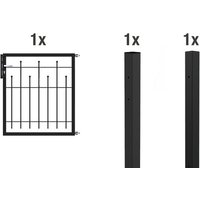 GAH Alberts Komplettset Tor Madrid 1000 mm hoch, anthrazit-metallic
