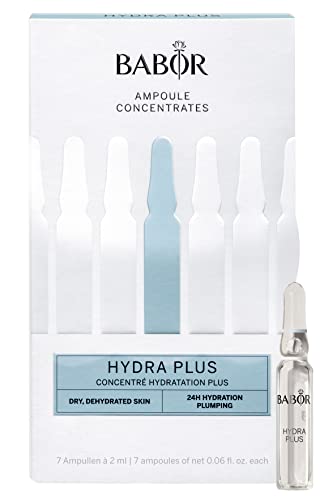 BABOR Hydra Plus, Serum Ampullen für das Gesicht, Mit Hyaluronsäure für intensive Feuchtigkeit, Vegane Formel, Ampoule Concentrates, 7 x 2 ml