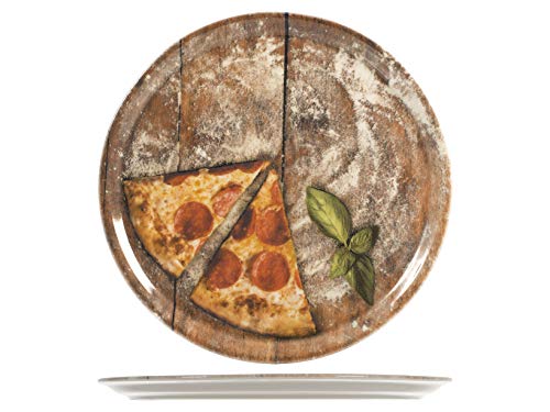 SATURNIA Slice Set aus 6 Pizzatellern, Porzellan, sortiert, 33 cm