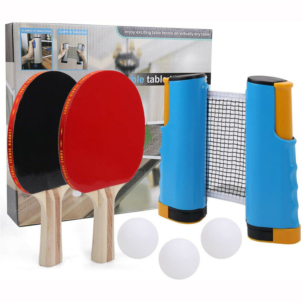 Tischtennis Set Tragbarer Netzrahmen Teleskop-Netzrahmen Sport Dekompression Indoor-Spielzeug