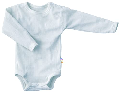 Joha Baby Unisex Body Langarm Reine Merino-Wolle, Größe:50, Farbe:Light Blue