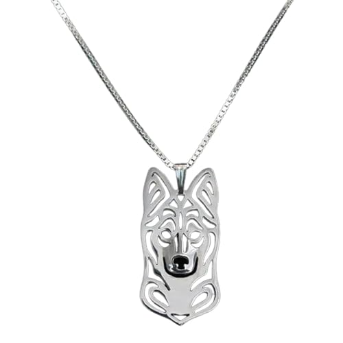 JLVVJL Halskette Alaskan Klee Kai-Halsketten für Damen, Liebhaberschmuck, Halsketten in Hundeform Geburtstag Party Geschenk