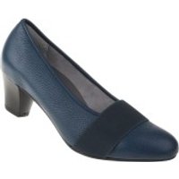 Natural Feet Pumps Janine aus echtem Hirschleder in Weite H für breite Füße, mit Einlegesohlen, Elegante Damenschuhe, Bequeme Schuhe mit Absatz für Damen 39 blau