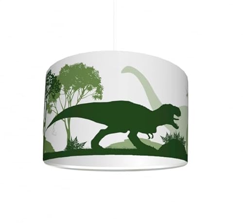 STIKKIPIX Kinderzimmer Lampenschirm "Dinosaurier" KL56 | kinderleicht eine Dino Lampe erstellen | als Steh- oder Hängeleuchte/Deckenlampe | perfekt für Dinosaurier-begeisterte Jungen