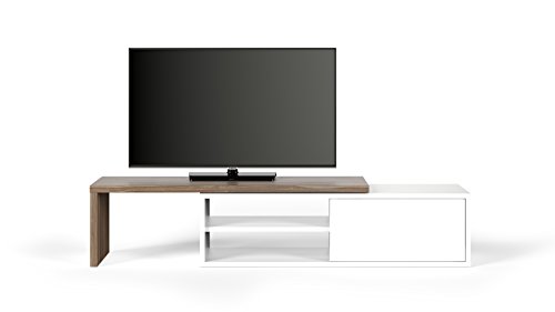 TemaHome, Move TV Tisch, 110x35x31 cm, Nussbaum Furnier/weiß
