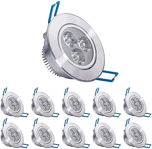 POCKETMAN 4W LED-Deckenleuchte Downlight,Kaltesweiß Einbaustrahler,Mit LED-Treiber(10 Packung)