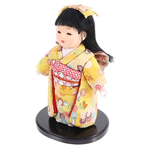 FAVOMOTO Japanische Puppe Asiatische Kabuki-Statue Kimono Mädchen Ornament Kokeshi-puppenverzierungen Samurai Figuren Antike Geisha-Puppe Geisha-puppenschmuck Gips Wagen Kind Zubehör