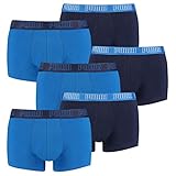 PUMA 6 er Pack Short Boxer Boxershorts Men Pant Unterwäsche kurz 100000884, Farbe:003 - True Blue, Bekleidungsgröße:M