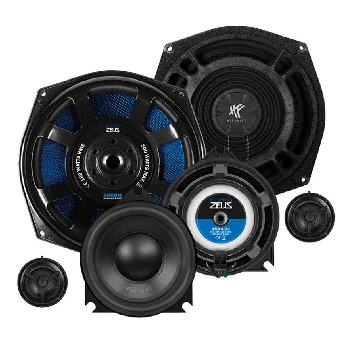 Hifonics ZSB-8.3C | 3 Wege Teil-Aktiv Lautsprecher System passend für viele BMW Modelle