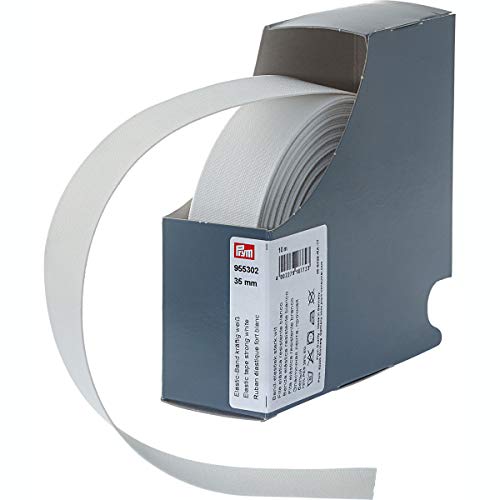 Prym 955302 Elastic-Band kräftig 35 mm weiß, 72 Prozent PES 28 Prozent ED