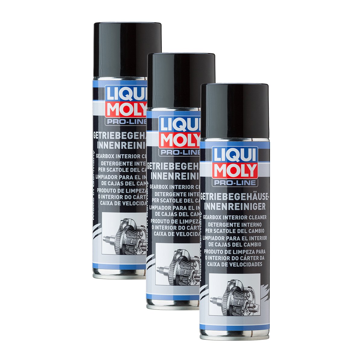 3x LIQUI MOLY 5188 Pro-Line Getriebegehäuse-Innenreiniger 500ml