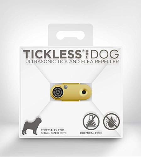 Tickless Mini Dog - Ultrasonischer, natürlicher, chemiefreier Zecken- und Flohvertreiber - Gold