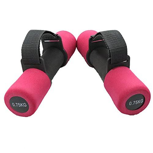 LTLCLZ 2Teiliges Hantelset Verstellbare Handschlaufen Rutschfester Griff Krafttraining 1.5Kg Yoga Trainingshantelausrüstung Für Frauen