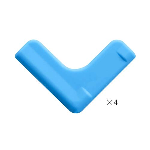 AnSafe Tischkantenschutz (4 Packungen), Verhinderung Von Dreieckskollisionen Weiches Silikon Sicherheit Benutzt for Kinder Und Babys (Color : Blue)