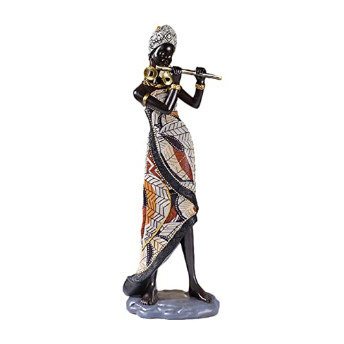 Botiniv Afrikanische Statue für Wohnkultur - Dame Figur Statue Dekor | Sammlerstücke, Schwarze Frauen, Vintage-Geschenk-Handwerk, Kunstharz-Ornament für die Inneneinrichtung