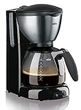 Braun Household CaféHouse PurAroma DeLuxe Kaffeemaschine KF 570/1 – Filterkaffeemaschine mit Glaskanne für 10 Tassen Kaffee, Kaffeezubereiter für einzigartiges Aroma, 1100 Watt, schwarz/edelstahl
