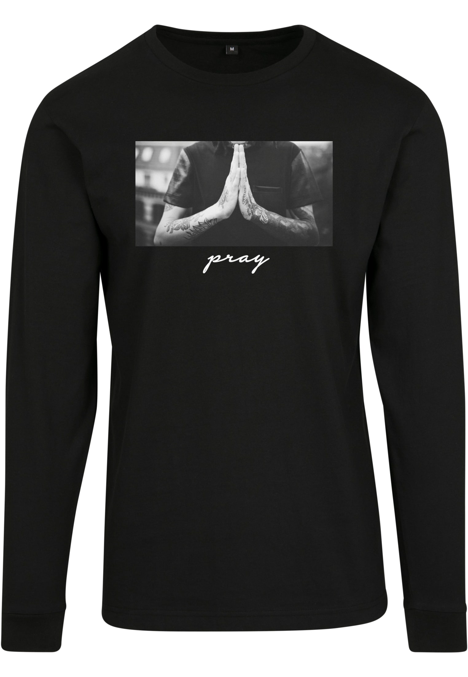 MisterTee T-Shirt "Herren Pray Longsleeve", (1 tlg.)