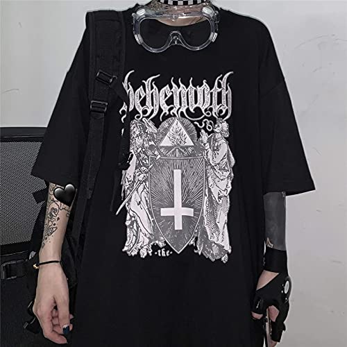 ZYONG Gothic Punk Goth Harajuku Tshirt 2021 Sommer T Shirts Streetwear Black Tops Grunge Kleidung Sommer