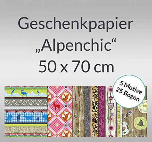 Geschenkpapier "Alpenchic" - 25 Bogen