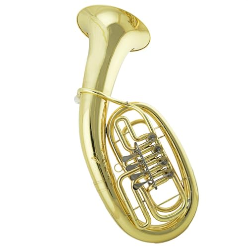 Professionelles Euphonium Flaches 4-Tasten-Euphonium B-Flach-Messing-Lack-Gold-Großhorn-Blechblasinstrument Mit Zubehör
