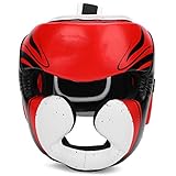 rot Boxen Helm, mit Pu. Leder Stirn Dicke Unabhängig Design Kickboxen Kopfbedeckung