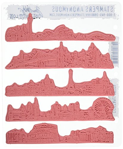 Art Gone Wild Stampers Anonymous, Stadtbild, Synthetic Material, Mehrfarbig, 24.5 x 19 x 0.6 cm