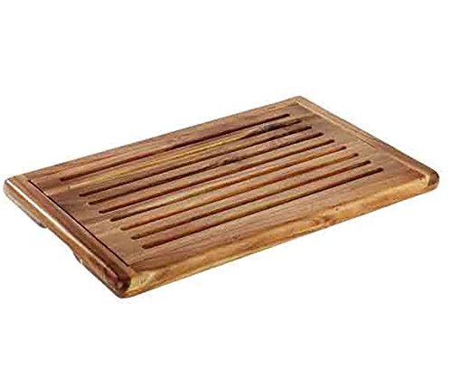 Brotschneidebrett"AKAZIA" aus Holz, stapelbar, herausnehmbares Krümelfach, 4 Antirutschfüßchen, Akazienholz | SUN (A1-47,5 x 32 cm)