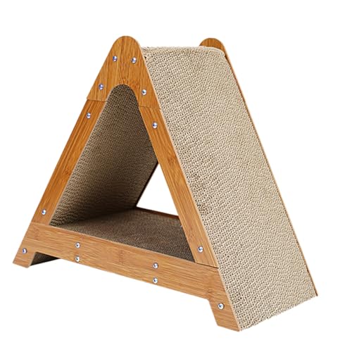 Cute Kitten Scratch Cube with Catnip - Interactive Funny Pet Scratching Vertical Cardboard Cave Toy for Cats