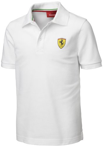 sportwear Polo Ferrari Scuderia Small White Shield Grösse 12 Jahre