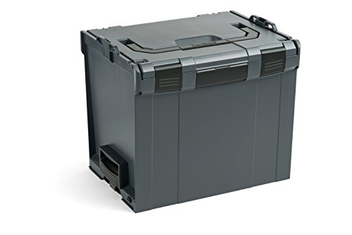 Bosch Sortimo L-Boxx 374 in Anthrazit Werkzeugkoffer Set | Innovatives Transportsystem | Bosch Werkzeugkoffer Größe 4 Leer | Kompatibel mit L-Boxx