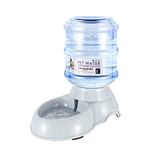 Flexzion Automatischer Wasserspender für Katzen und Hunde, Automatisierte Auffüllung Wassertränke für Haustiere, Hundenapf Wasserbrunnen Trinkbrunnen Trinkflasche für Kleintiere 3,8L