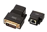 DIGITUS DVI Extender - Set (Sender/Empfänger) - bis zu 70 m Reichweite - UTP Patchkabel (Cat 5e/6) - Auflösung bis zu 1920x1200 Pixeln - schwarz