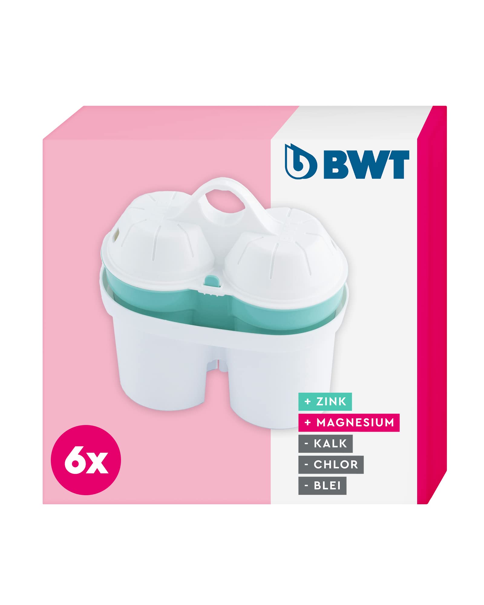 BWT Filterkartuschen Mineralized Water I Für Alle BWT - Wasserfilter (Zinc + Magnesium, 6er)