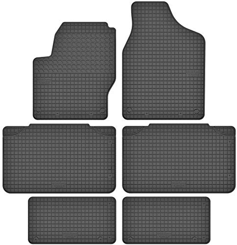 Motohobby Gummimatten Gummi Fußmatten Satz für Ford Galaxy MK1 (95-06) / VW Volkswagen Sharan I (95-10) / Seat Alhambra I (95-10) - für 7 Personen - Passgenau