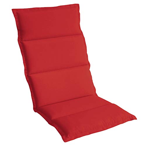 OUTLIV. Polsterauflage Klappsessel -Auflage Sitz- Rückenkissen 120x50x5 cm Rot Sitzauflage für Gartensessel und Gartenstuhl