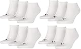 PUMA Unisex Sneakers Socken Sportsocken 4 x 3er Pack (White, 43-46)