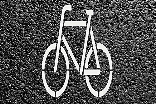 Radfahrer Piktogramm nach RMS - Bodenmarkierungsschablone