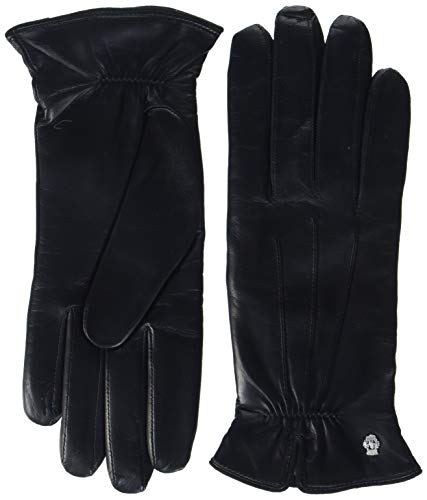 Roeckl Damen Handschuh Klassiker - Gerafft 13011-220, Gr. 7.5, Schwarz (000)