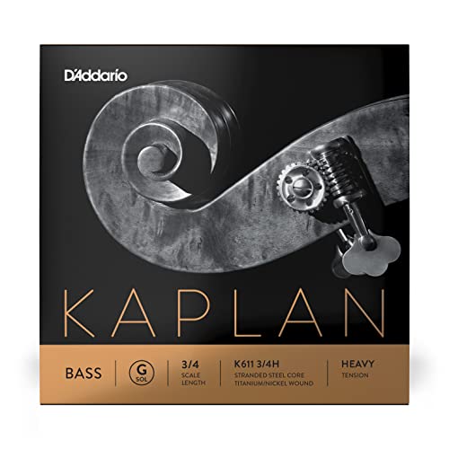 D'Addario K611-3/4H Kaplan Kontrabass Einzelsaite 'G' Nickel umsponnen 3/4 Heavy