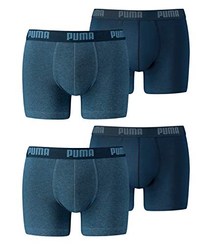 PUMA Herren Boxershorts Unterhosen 521025001 4er Pack , Wäschegröße:M;Artikel:-162 denim