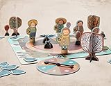 Marbushka Brettspiel - Kooperativ Gesellschaftsspiel für Kinder und Familien 2-4 spielers ab 5 Jahren [Garten] - ökologisch, nachaltig und fair-Trade aus natürlichen Materialien in Ungarn