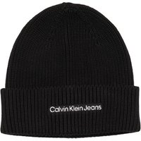 Calvin Klein Jeans, Institutional Embro Strickmütze 21 Cm in schwarz, Mützen & Handschuhe für Herren