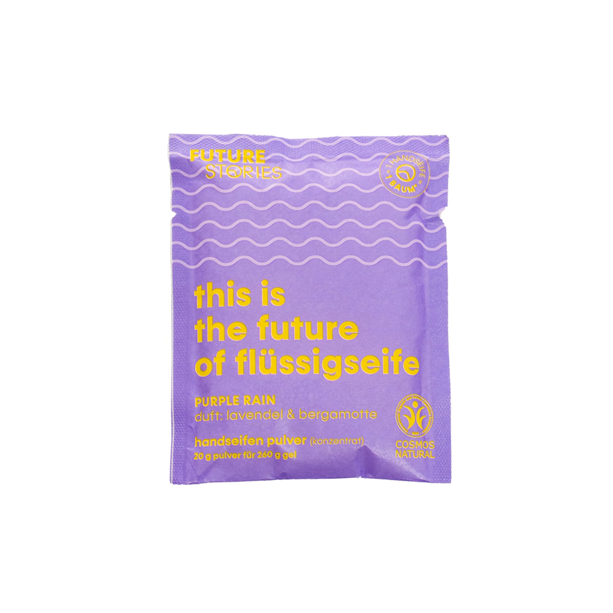 Future Stories Pulver für flüssige Handseife - mit Aloe Vera, nachhaltig vegan - 9er Pack (9x 20 g) Lavendel, Bergamotte