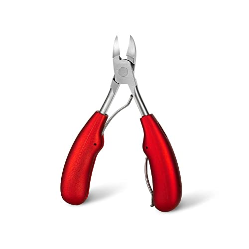 WIKUNA Edelstahl Nagelknipser Paronychie abgestorbene Haut Entferner Trimmen Nagelknipser Pediküre Werkzeug Zehennagel eingewachsene Nagelschere (Farbe: Rot)