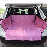 Yiyida Universal Auto Kofferraumschutz Hunde - Kofferraummatte Kofferraumschutzdecke Hund wasserabweisend Kofferraumdecke Auto Kofferraum Schutz Hundedecke mit Seitenschutz - Pink