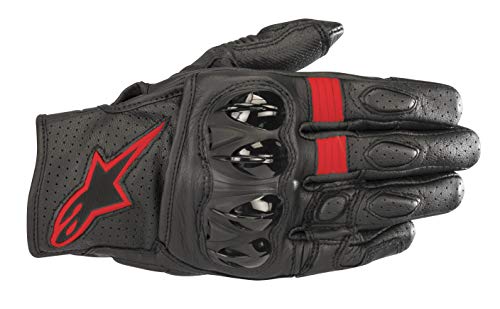 Alpinestars Motorradhandschuhe Celer V2 Gloves Black Red Fluo, Schwarz/Rot, M