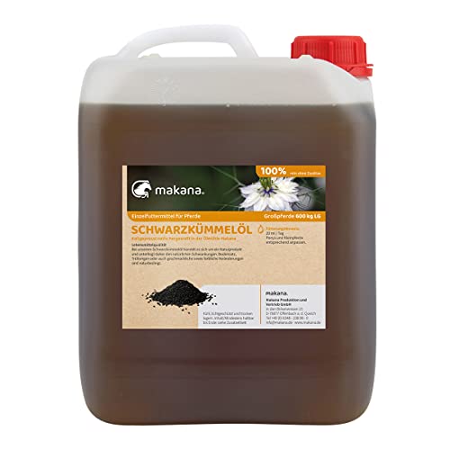 Makana Schwarzkümmelöl für Tiere, kaltgepresst, 5 l Kanister