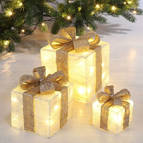 Haushalt International LED beleuchtete Geschenkbox 3er Set